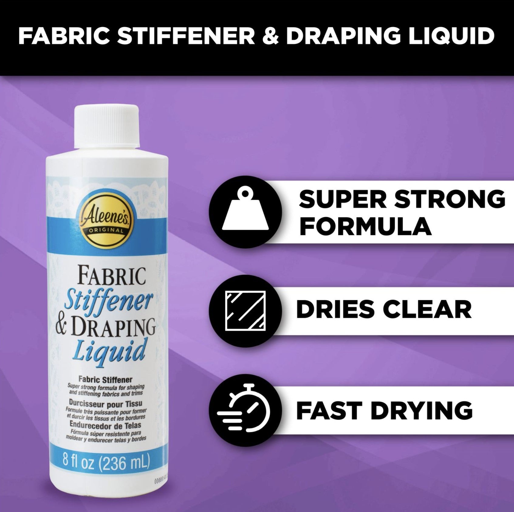 Aleene's Fabric Stiffener & Draping Liquid 8 oz.